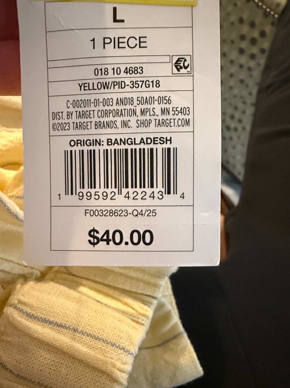 a new day Yellow Pinstripe Wide-Leg Pants - Picture 3 of 3